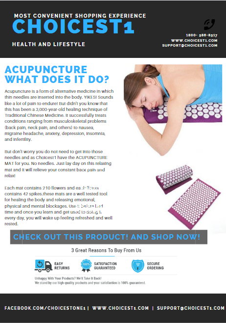 Choicest1 acupuncture email design